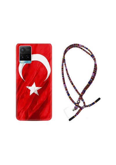 Vivo Y32 Kılıf Rasta Boyun Askılı Şanlı Türk Bayrağı 4 1401