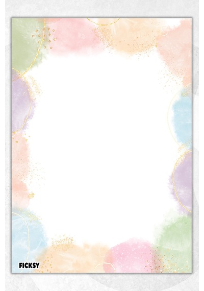 A5 Çiçek Bloknot Çizgisiz Defter - 50 Yaprak - Memopad - Notepad - Not Defteri - Not Kağıdı - 3229 Çok Renkli