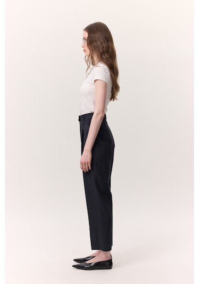 Manuka Tencel Pileli Pantolon İndigo Indigo