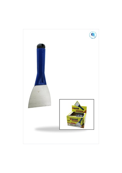 Yassı Keski Metal Kazıma Spatulası 100 Mm Kapaklı Plastik Saplı N