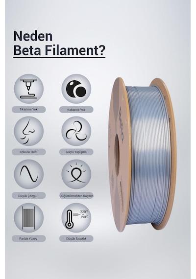 Beta Pla-silk Filament Silver
