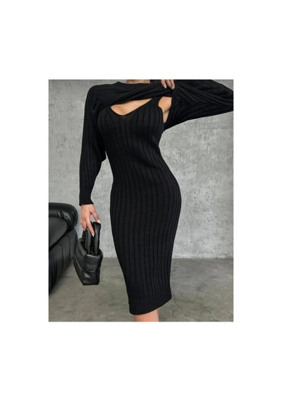Flex Fashıon Triko Kumaş Elbise Kazak 2 Li Takım Siyah - 900818575 Siyah - 900818575 Siyah Flex Fashıon Triko Kumaş Elbise Kazak 2 Li Takım Siyah - 900818575 Siyah - 900818575 Siyah