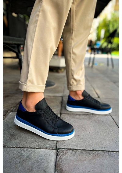 Ch979 Santoni Gbt Spor Erkek Ayakkabı Sıyah/mavı Çok Renkli