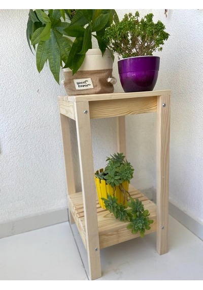 Çağlaa-design Doğal 2 Katlı 77 35 30 Ahşap Dekoratif Çiçeklik-sal