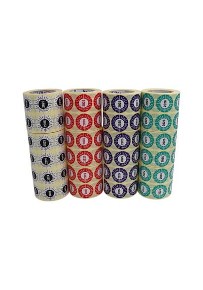 Vellum Tarih Seçme Etiketi 30mm X 30mm Ruloda 1000 Adet Yeşil, 2026 Çok Renkli