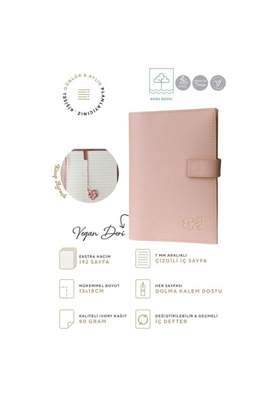 Vj Kutulu Defter 13x18 Cm Ivory 96 Yp Kitap Ayraçlı 124-1059