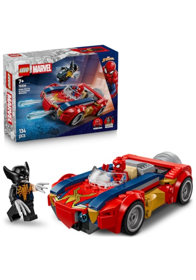 LEGO® ǀ Marvel Örümcek Adam Arabası, Venomlaşmış Wolverine’e Karşı 76336 - 7 Yaş ve Üzeri Çocuklar için Oyuncak Yapım Seti  (134P)