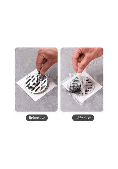 10 Adet Yapışkanlı Banyo Gider Süzgeci Saç Yakalayıcı Süzgeç Bany