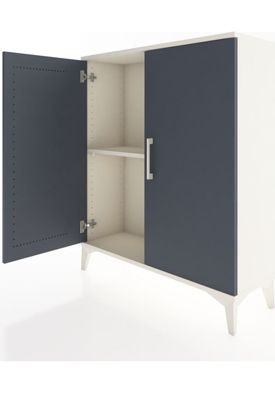 Arges Şifonyer 2 Raflı Tek Çekmeceli 2 Kapaklı 88x30x106 Aytaşı-antrasit Aytası