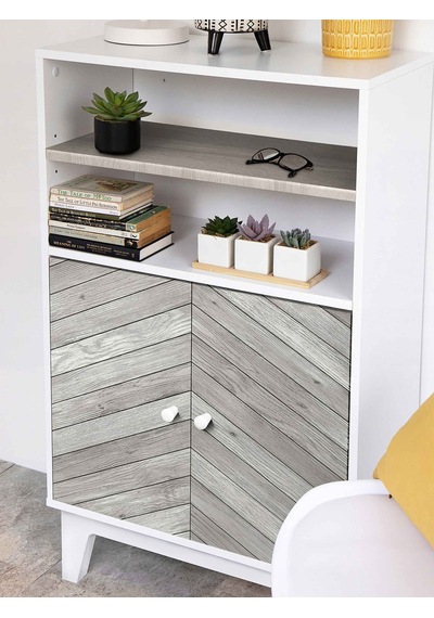 D-c-fix 276-8201 Gri Zigzag Ahşap Desen Yapışkanlı Folyo 67 Cm X 2 Mt 45 X 100cm