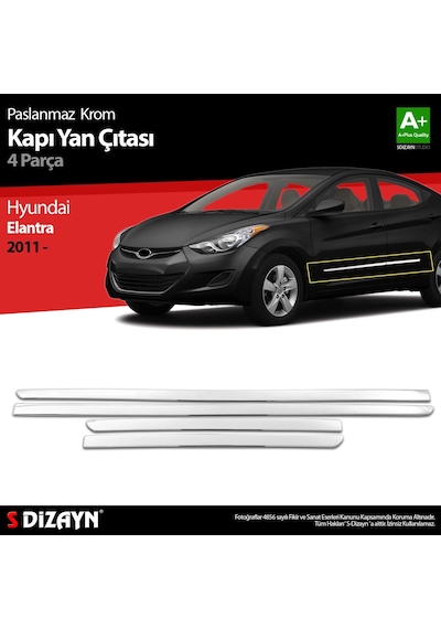 Hyundai Elantra Krom Kapı Yan Çıtası 2011 Üzeri