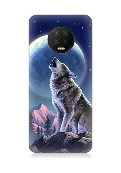 iNfinix Note 7 Uyumlu Kurt Ve Ay Desenli Silikon Kılıf