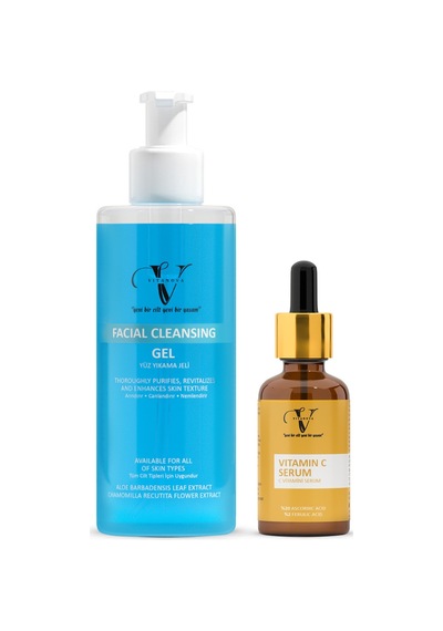 Vitanova ve Canlandırıcı Yüz Yıkama Jeli 250 ML + Vitamin C Serum 30 ML