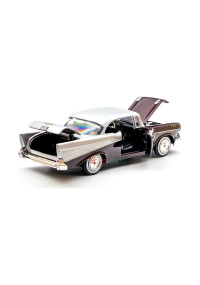 Motormax 1957 Chevrolet Belair 1:24 Ölçek Diecast Model Araba Bordo