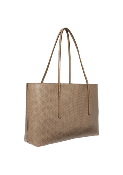 Calvin Klein Lv04f3266g Emblem Aop Kadın Omuz Çanta Bej