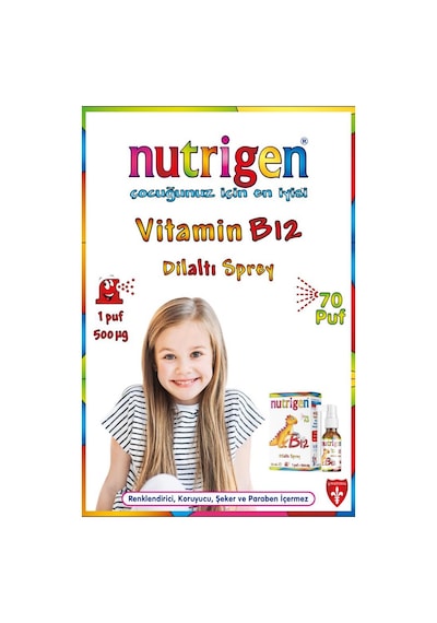 Nutrigen Vitamin B12 500 Mcg 10 Ml Dilaltı Sprey 70 Puf
