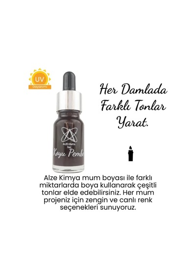 Koyu Pembe Sıvı Mum Boyası 30 Ml
