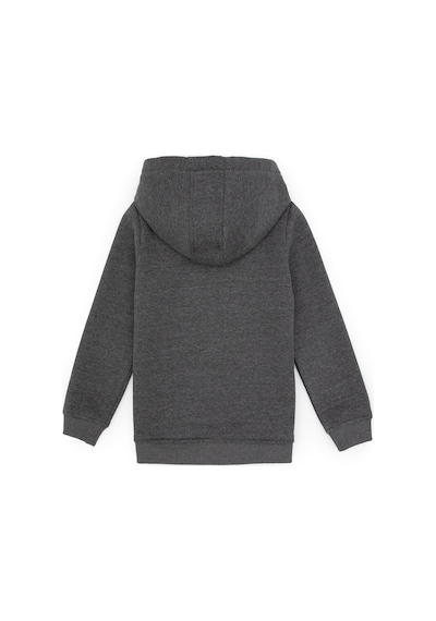 U.S. Polo Assn. Erkek Çocuk Antrasit Melanj Fermuarlı Kapüşonlu Sweatshirt 50313852-VR081