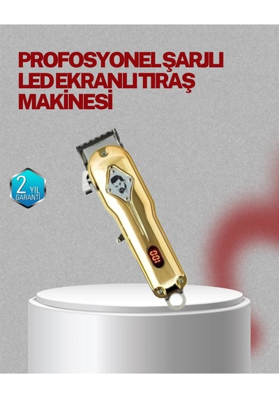 Buğz Type-c Şarjlı Lcd Ekranlı Profesyonel Saç Sakal Tıraş Makinesi