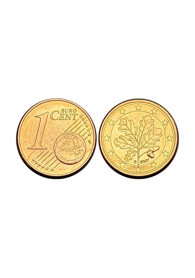 Almanya 2007 Yılı 1 Euro Cent Koleksiyon Para Çil Unc