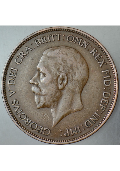 Birleşik Krallık 1 Penny 1936 Kral 5. George Dönemi. 31 Mm. İngiltere.