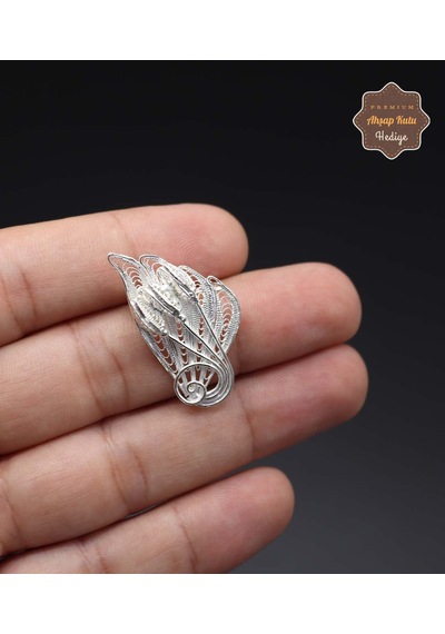 Gül Demeti Model 925 Ayar Gümüş Saf Süper Telkari Kadın Broş 201024629 Gümüş