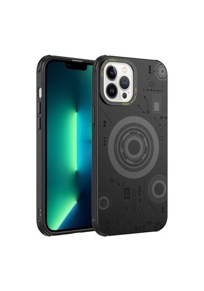 Apple Uyumlu iPhone 13 Pro Wireless Şarj Özellikli Teknoloji Serisi Lüks Telefon Kılıfı Kapak