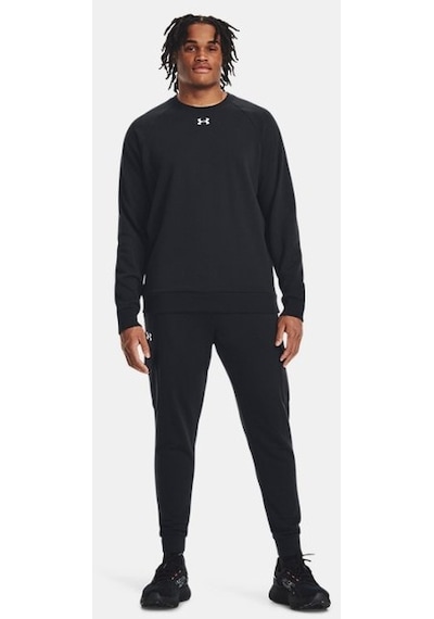 Under Armour Erkek UA Rival Fleece Bisiklet Yaka 1379755-001 Siyah - Beyaz Under Armour Erkek UA Rival Fleece Bisiklet Yaka 1379755-001 Siyah - Beyaz
