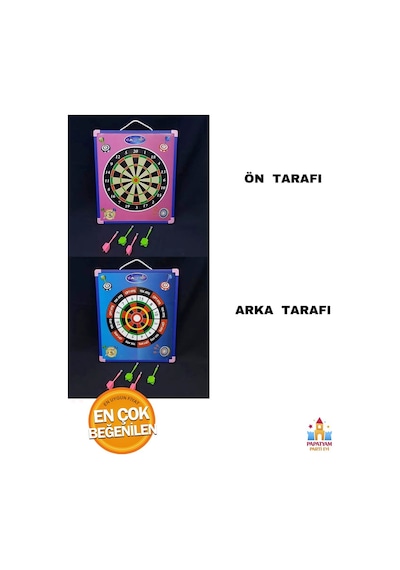 Oyuncak Mıknatıslı Dart Seti Çift Taraflı Kullanma İmkanı 4 Adet Mıknatıslı Dart Oku Yanında