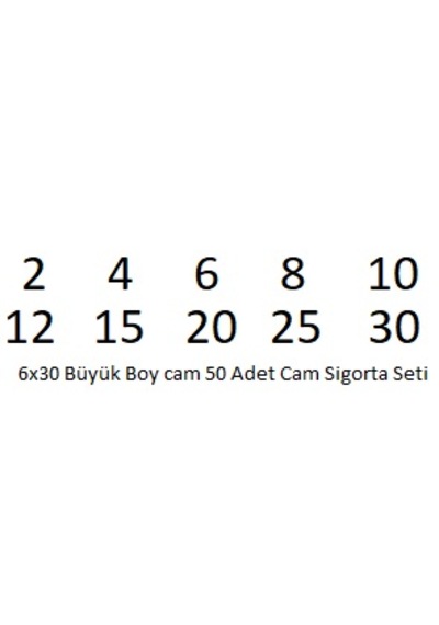 Cam Sigorta Seti 6x30 Büyük Boy