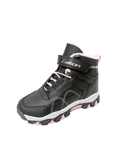 Callion 06p Deri Kız Çocuk Sneakers Bot Siyah Pembe Siyah