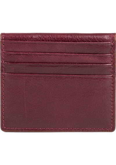 Bayderi Luis Unisex Hakiki Deri Kartlık Bordo