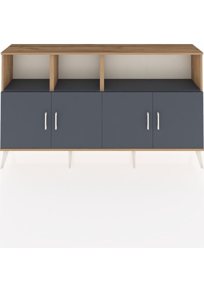 Arges Konsol 6 Raflı 4 Kapaklı 176x30x99 Çam-antrasit Antrasıt - Atlas Çam Arges Konsol 6 Raflı 4 Kapaklı 176x30x99 Çam-antrasit Antrasıt - Atlas Çam