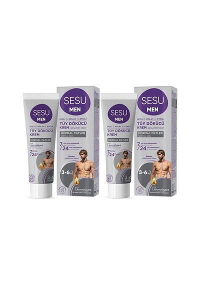Sesu Tüy Dökücü Krem For Men 100ml 2 Li Set