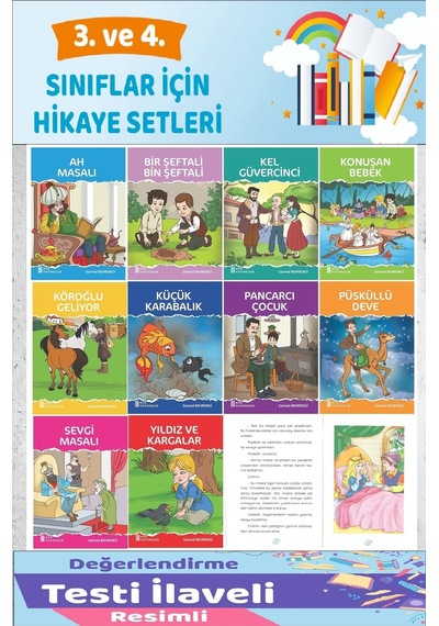 3.ve 4.sınıflar İçin Hikaye Seti 10 Kitap