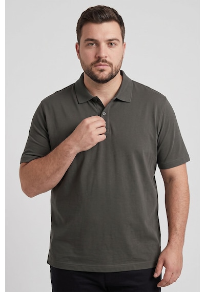 Tommy Life Haki Polo Yaka Büyük Beden Battal Erkek T-shirt - 88511