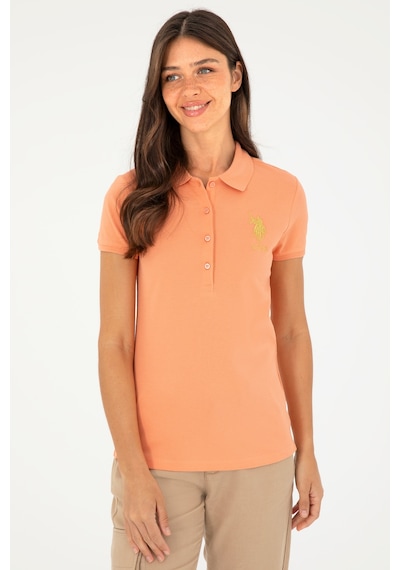 U.S. Polo Assn. Kadın Somon Basic Polo Yaka Tişört 50280071-VR047
