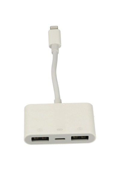 Apr23 Apple iPhone  Uyumlu  Otg 3in1 - Beyaz Diğer