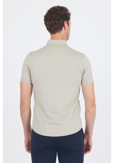 İmza Gri İtalyan Düğmeli Yaka Kısa Kol Cepsiz Slim Fit Gömlek 1004250255 Gri İmza Gri İtalyan Düğmeli Yaka Kısa Kol Cepsiz Slim Fit Gömlek 1004250255 Gri