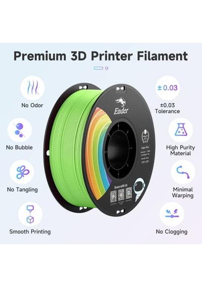 Resmi 3d Yazıcı Filament Ender Pla Pro Filament, Pla+ 3d Baskı Filamenti, Dayanıklı Ve Dayanıklı, Boyutsal Doğru Genel