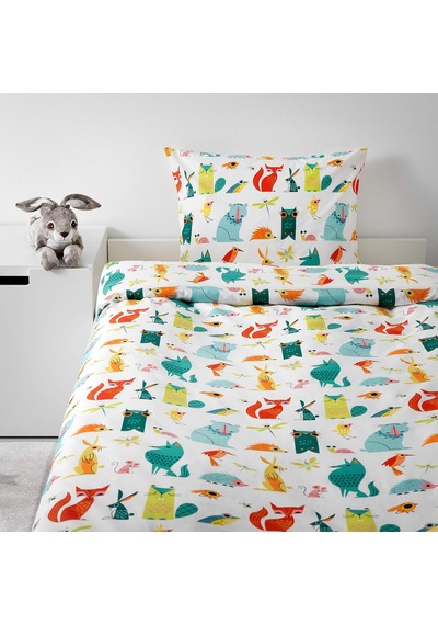 Lattjo Nevresim Ve Yastık Kılıfı, 150x200/50x60 Cm, Hayvan/çok Renkli Çok renkli