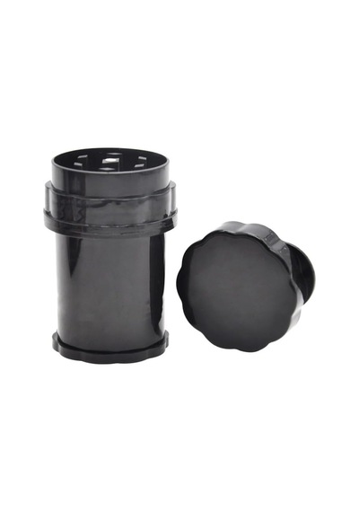 Grınder Parçalayıcı Plastik Baharat Öğütücü Herb Spice 4 Katmanlı 58mm-sıyah Siyah
