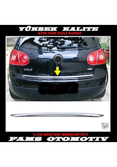 Vw Golf 5 Hb Krom Bagaj Alt Çıtası 2004-2009 Arası P.Çelik