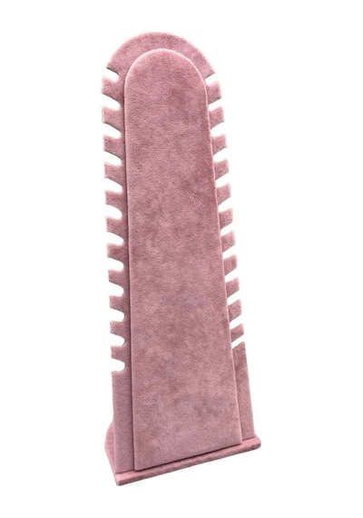 Yerli Üretim Riyad Model Süet Kumaş Pembe Renk 31/11 Cm Ayaklı Kolye-halhal Sergileme Standı Çok Renkli