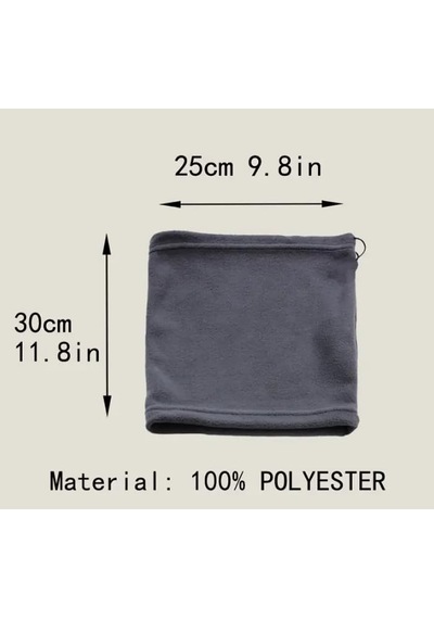 Aee Unisex Polar Boyunluk Ayarlanabilir Bere & Boyunluk Çok Siyah