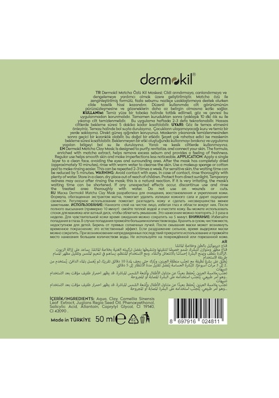 Dermokil Matcha Özlü Kil Maskesi 30 Ml