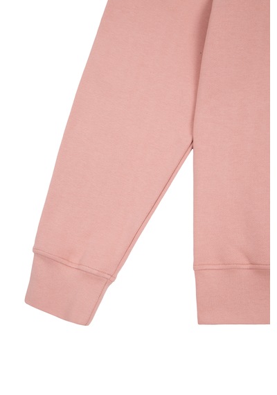 Beord Pembe %100 Pamuk Bisiklet Yaka Sweatshirt Bss1-150