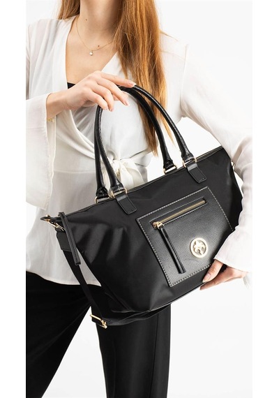 Roof Atelier Kadın Ayarlanabilir Askılı Kumaş Omuz Ve Çapraz Çanta - Zerya Siyah