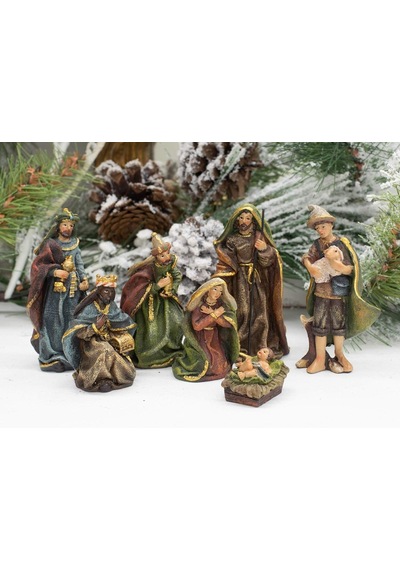 Kurt S. Adler Kurt Adler 9,5 Cm Reçine, 7 Parça Doğum Seti, Noel İçin Çoklu 1