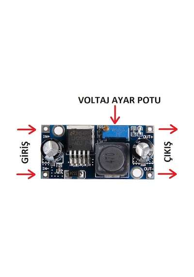 Lm2596 Power Modul 3A Ayarlı Güç Kaynağı ( Voltaj Düşürür )
